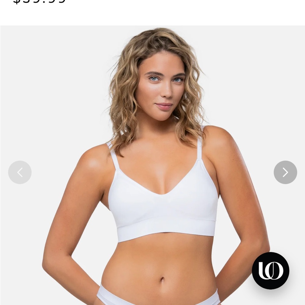 New Underoutfit slip over bralette in white, XL.